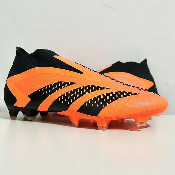 adidas Predator Accuracy+ FG Firm Ground Soccer Cleats, Orange/Black / 7.5